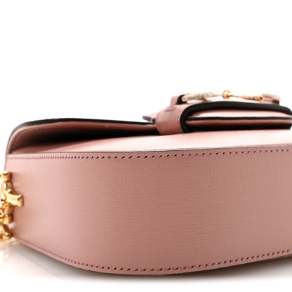 Gucci Azalea Calfskin Crystal GG Monogram Mini Horsebit 1955 Shoulder Bag Pink 9 of 10