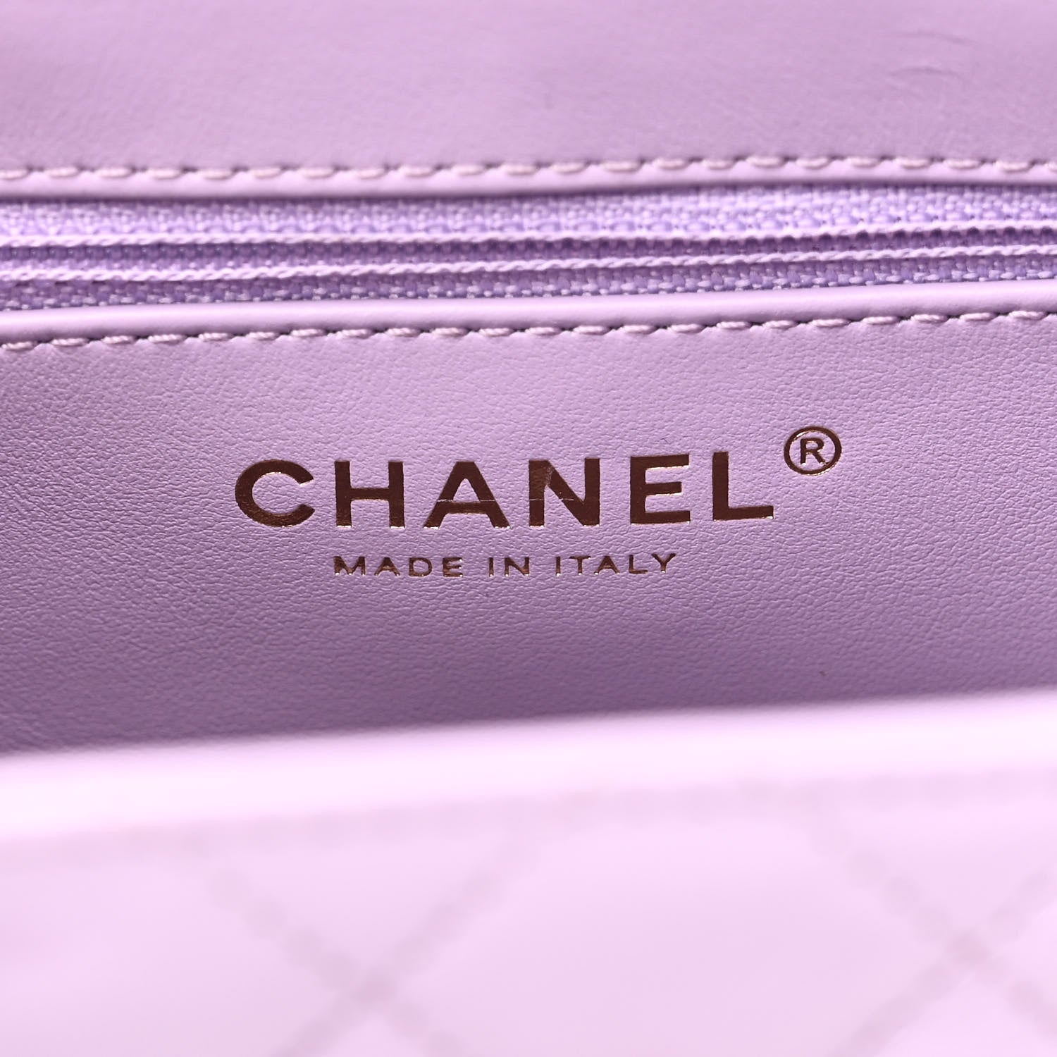 Chanel Shiny Aged Calfskin Quilted Nano Kelly Shopper Lilac 6 of 11