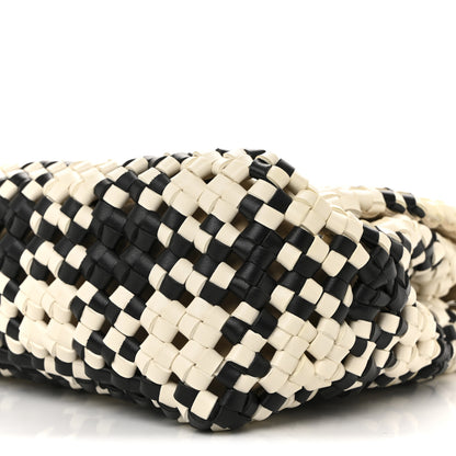 Stella McCartney Eco Alter Nappa Woven Bex Shoulder Bag Black Ivory 10 of 12