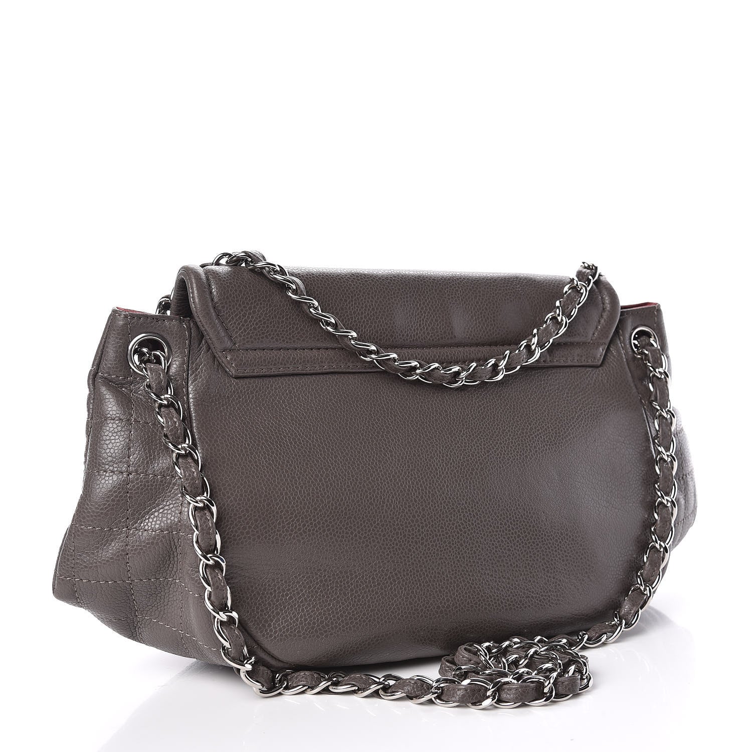 Chanel Caviar Large Half Moon Flap Taupe 3 of 10