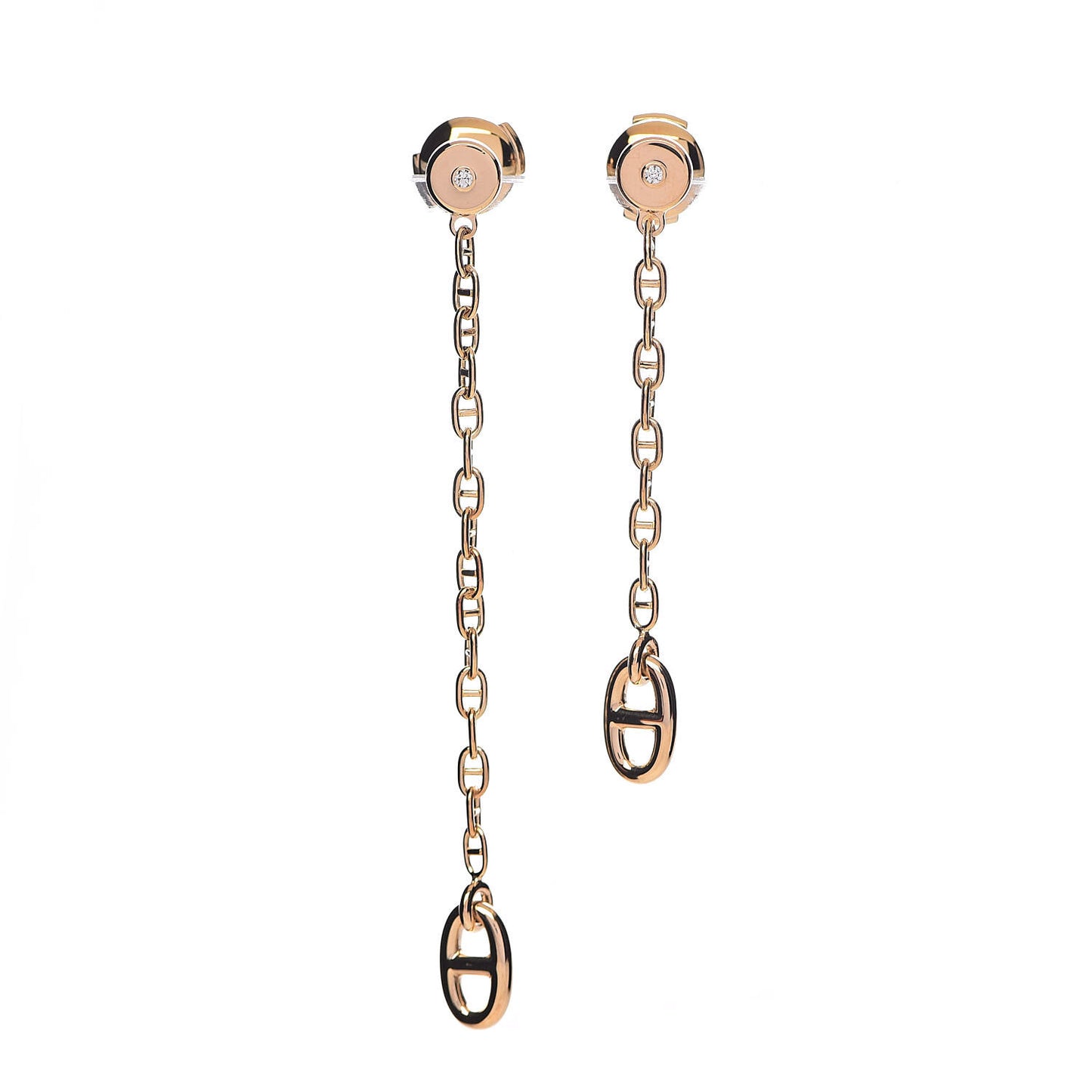 18K Rose Gold Diamond TPM Farandole Drop Earrings