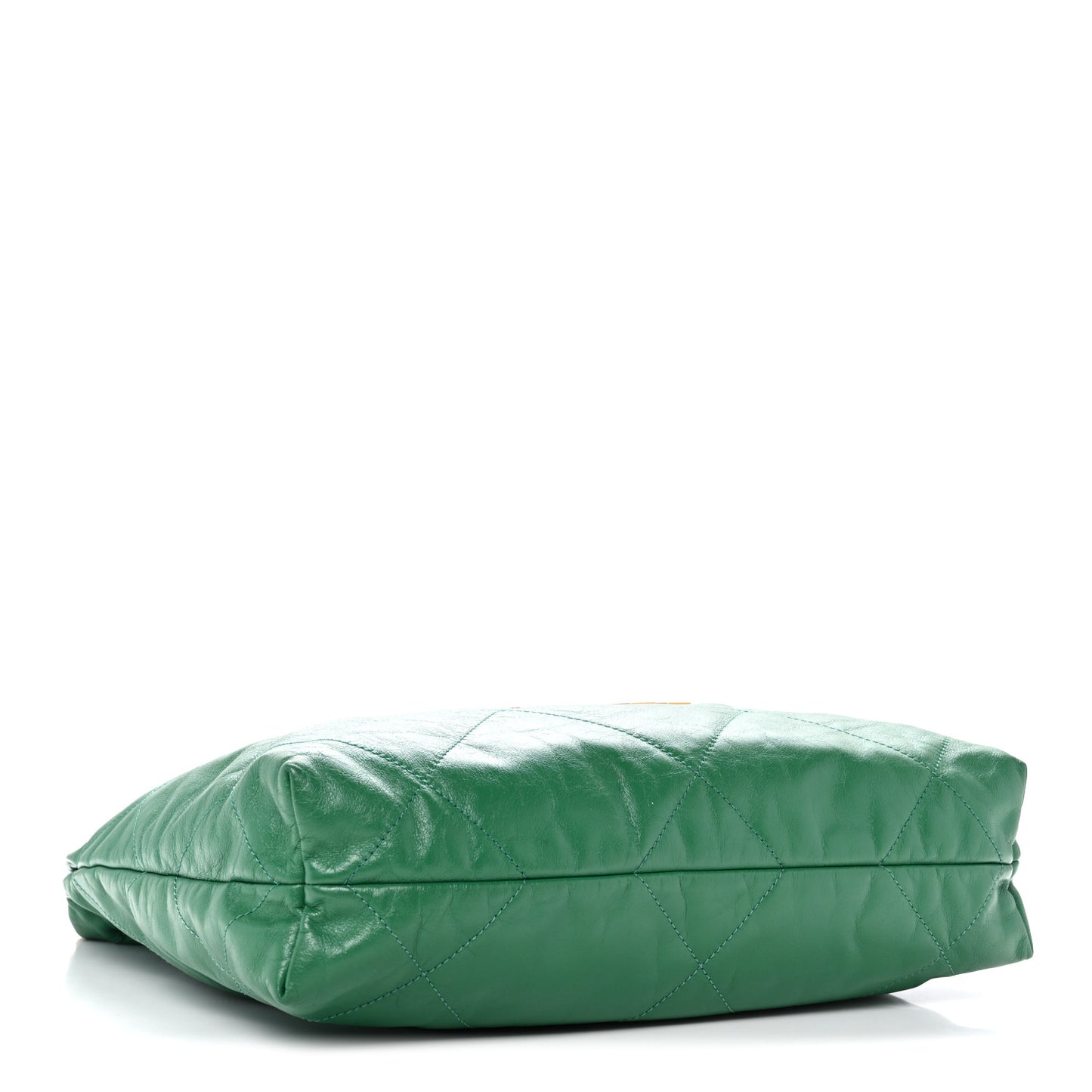 Shiny Calfskin Quilted Small Chanel 22 Green