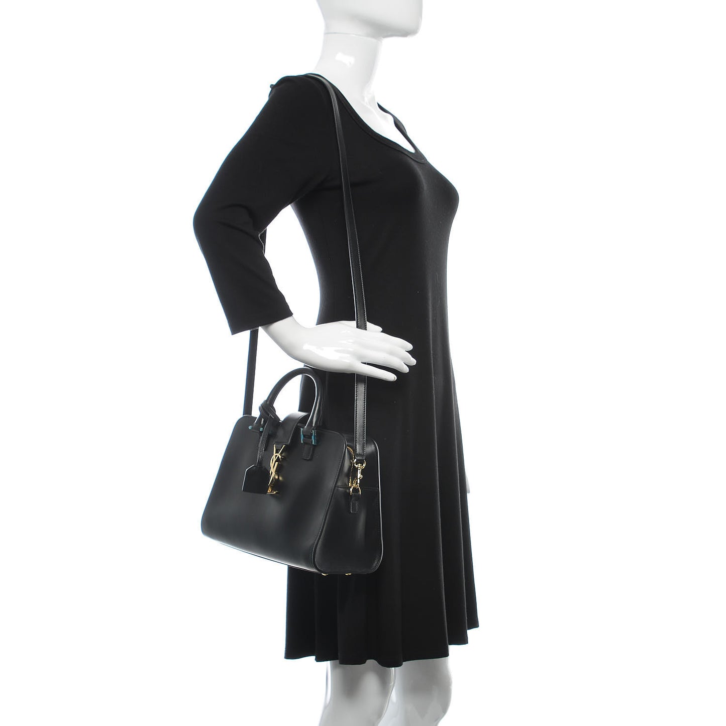 Calfskin Monogram Baby Cabas Black