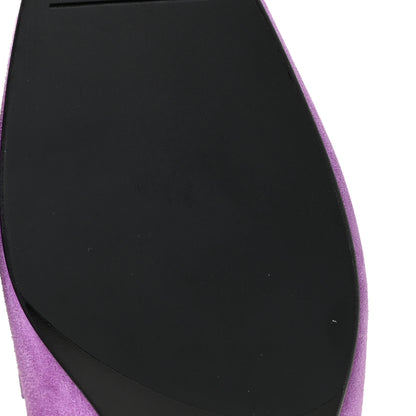 Hermes Suede Goatskin Womens Royal Loafers 36 Violet Parme 7 of 13