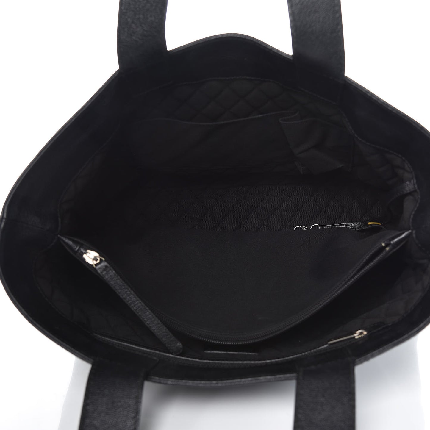 Goatskin Perforated Large CC Tote Black