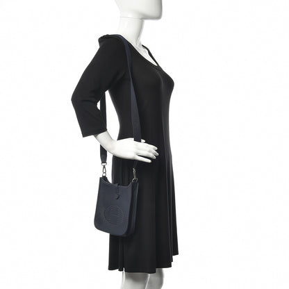 Hermes Taurillon Clemence Amazone Evelyne TPM Bleu Nuit Bleu Indigo 2 of 10