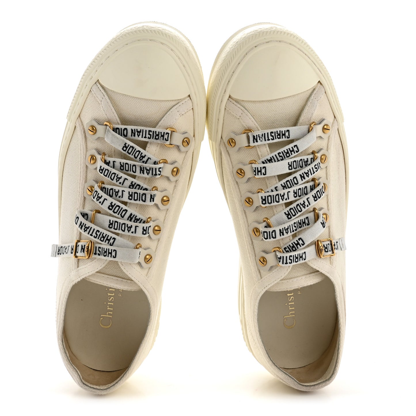 Canvas Walk'N'Dior Low Top Sneakers 36.5 White