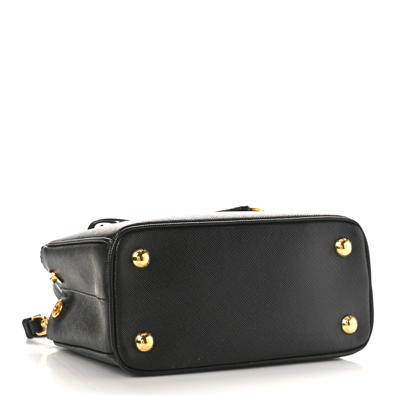 Prada Saffiano Lux Mini Galleria Double Zip Tote Black 4 of 8