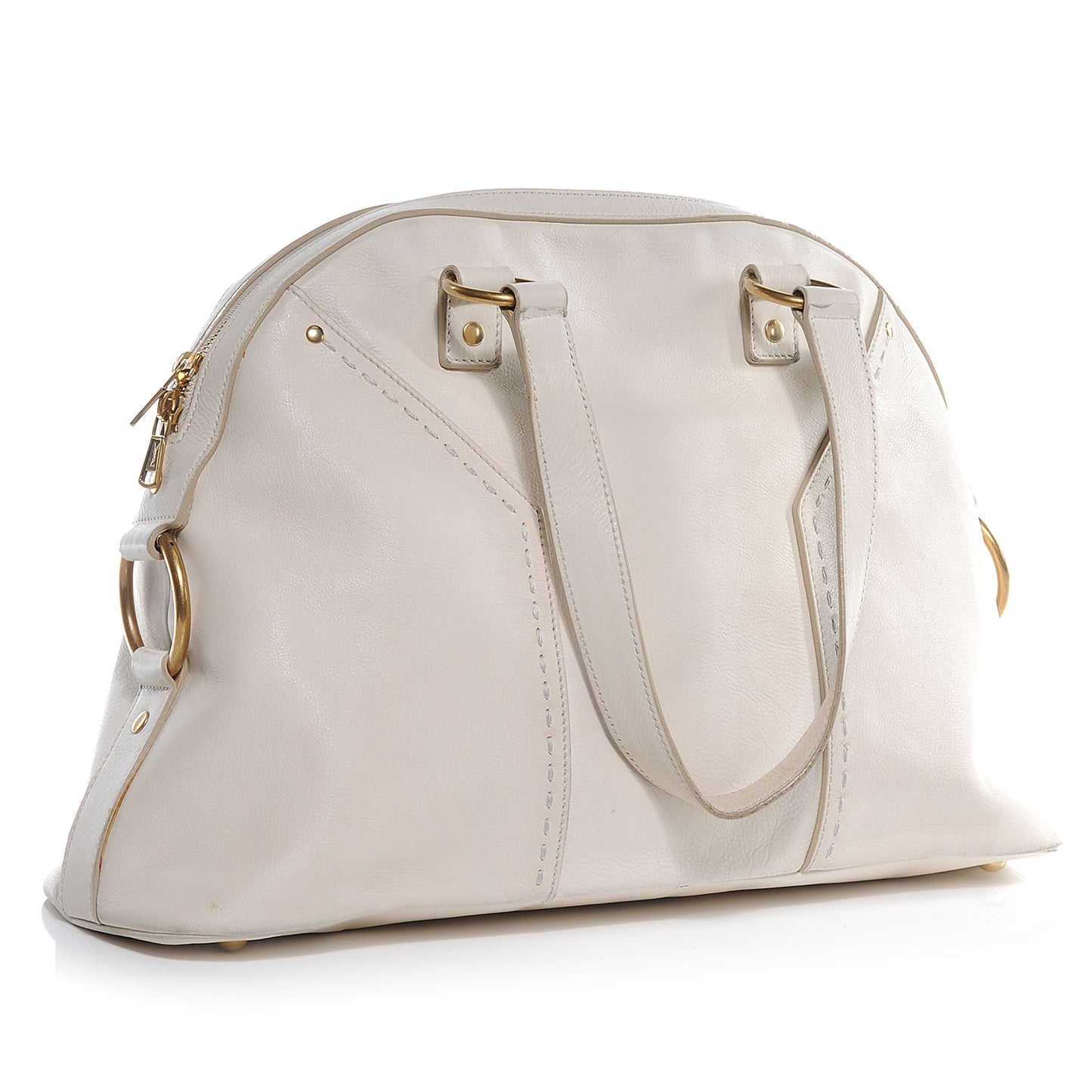 Leather Large Muse Ivory
