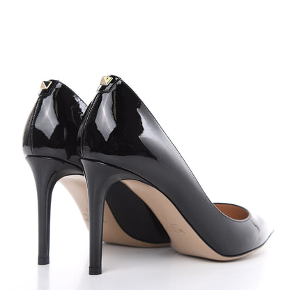 Valentino Garavani Patent Rockstud Simple Pumps 37 Black 4 of 11