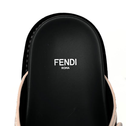 Fendi Calfskin FF Embossed Slide Sandals 36 Camelia Moresco 8 of 8