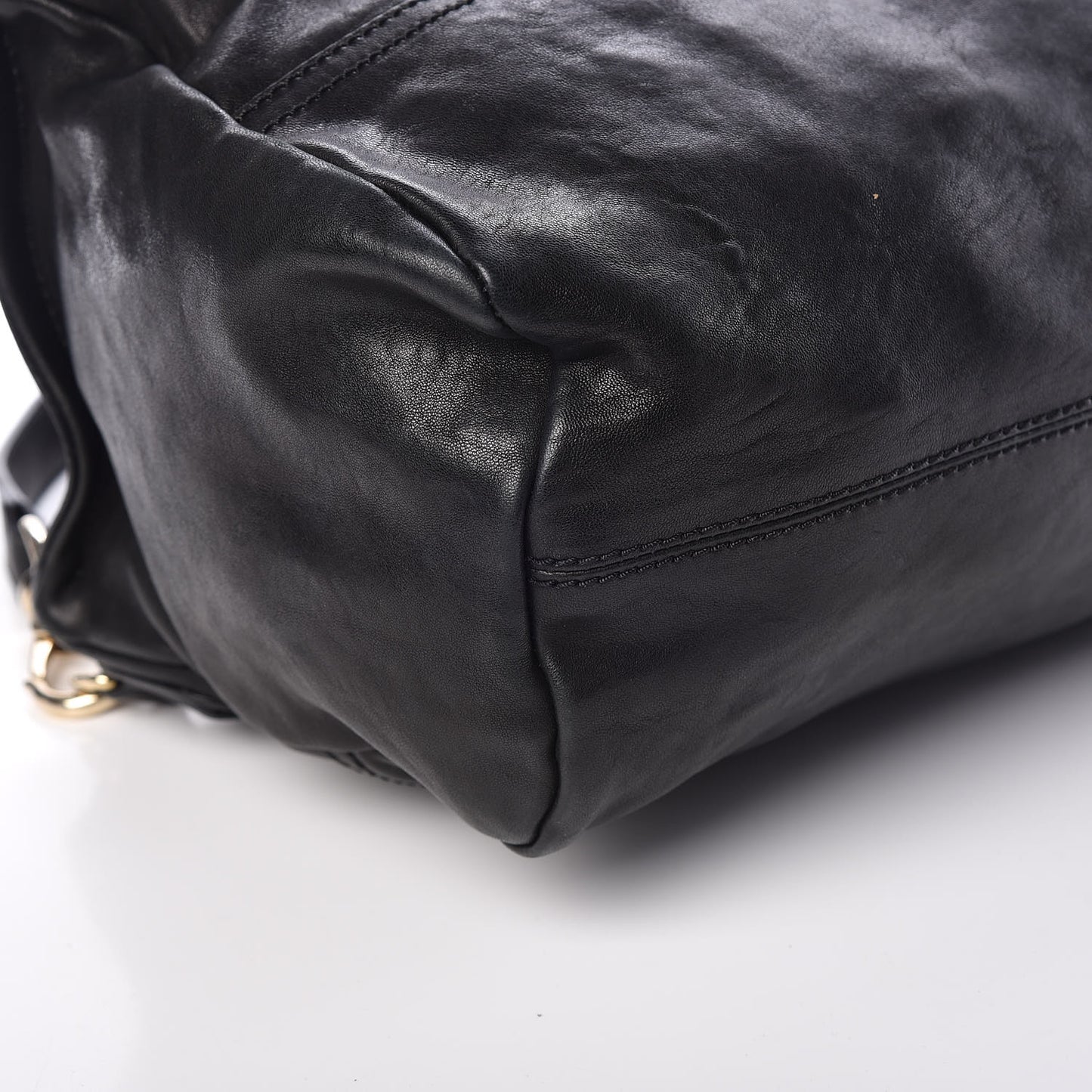 Washed Lambskin Medium Studded Pandora Black