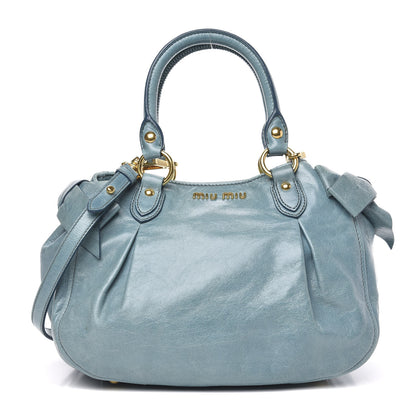 Miu Miu Vitello Shine Tote Mare 1 of 13