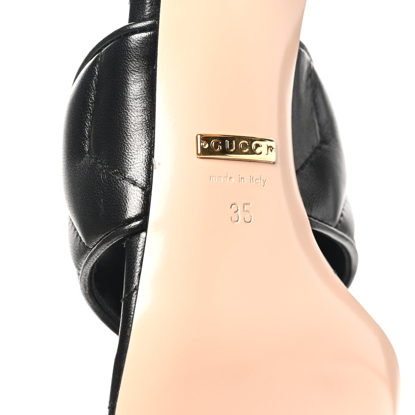 Nappa Charlotte Double G Marmont Thong Pumps 35 Black 35 Mystic White