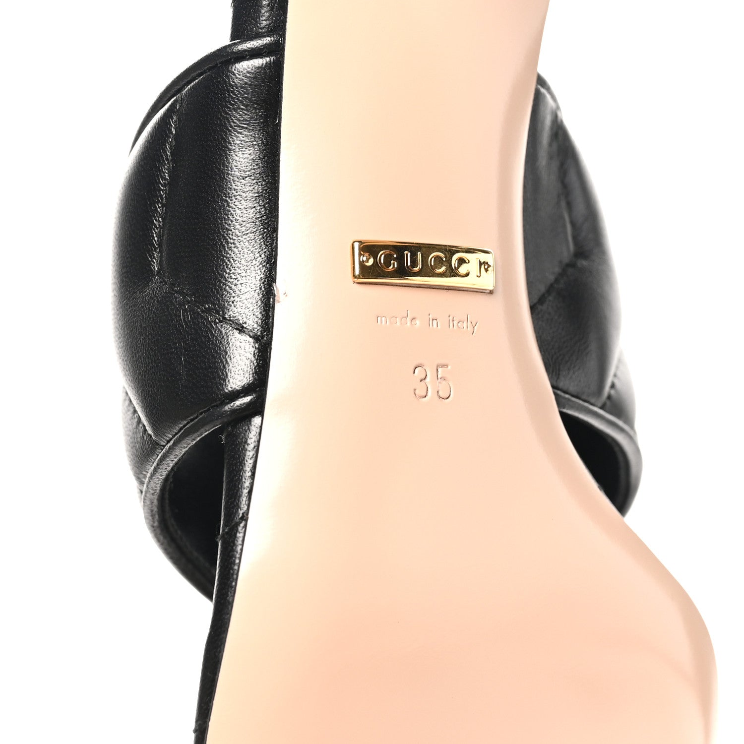 Gucci Nappa Charlotte Double G Marmont Thong Pumps 35 Black 35 Mystic White 9 of 10