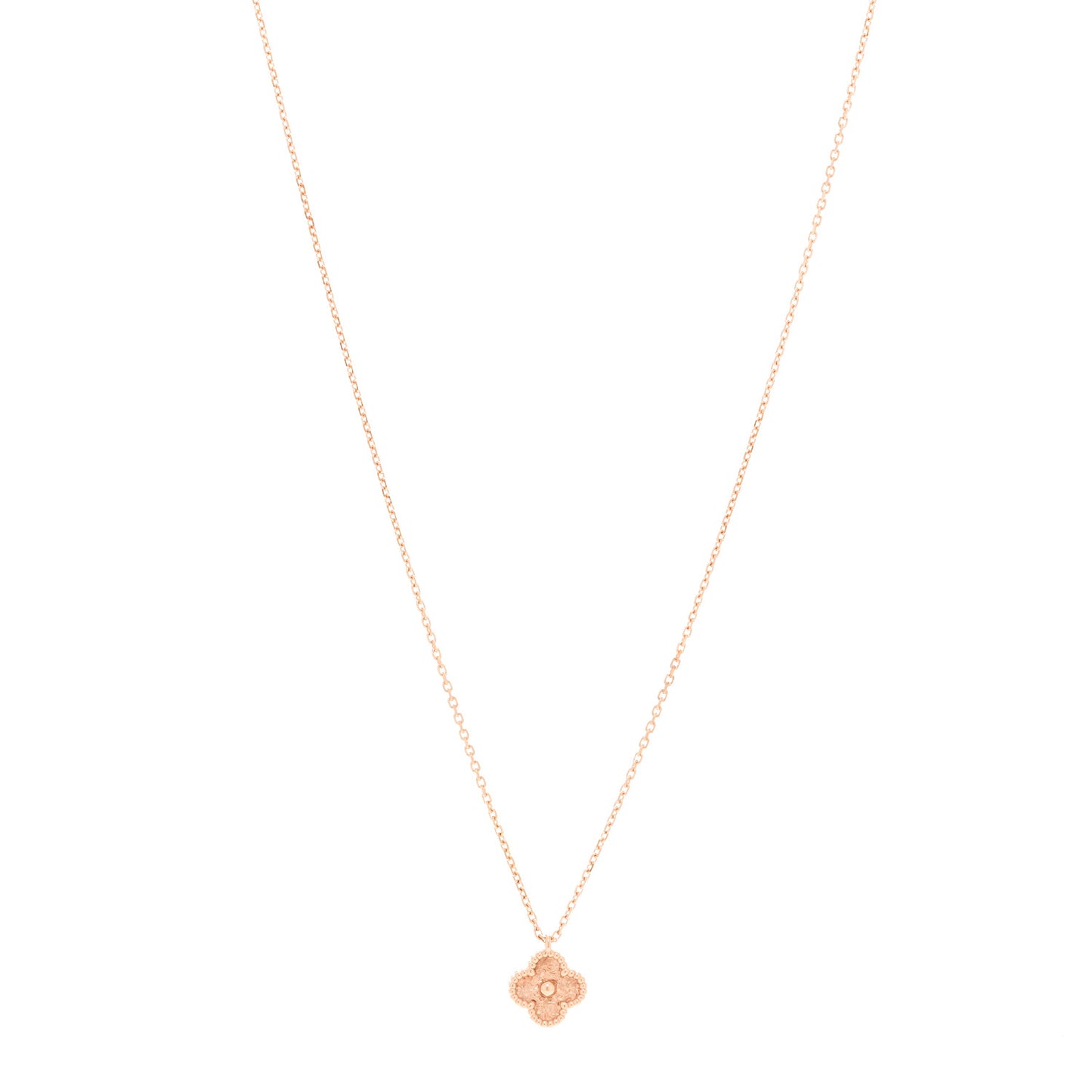 18K Rose Gold Sweet Alhambra Pendant Necklace