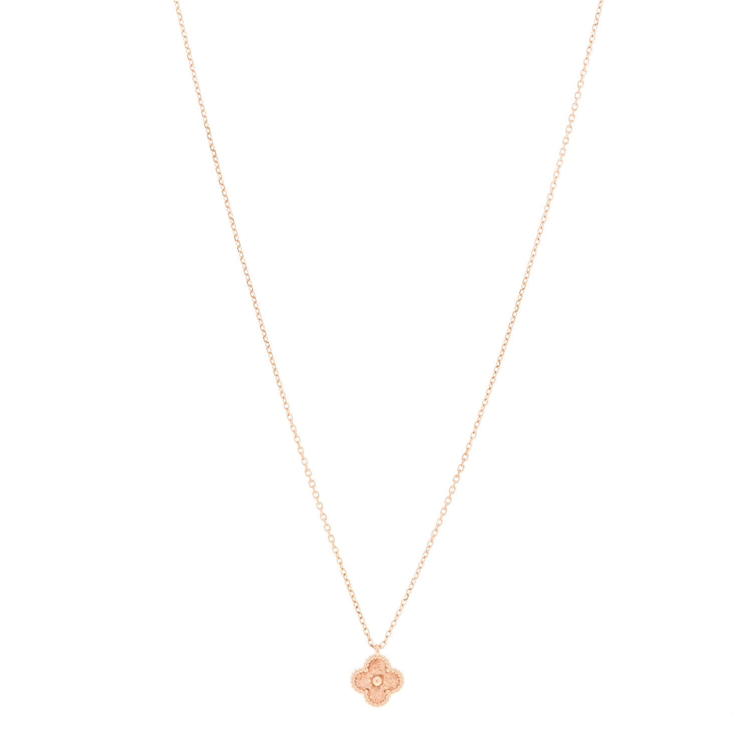 Van Cleef & Arpels 18K Rose Gold Sweet Alhambra Pendant Necklace 1 of 6