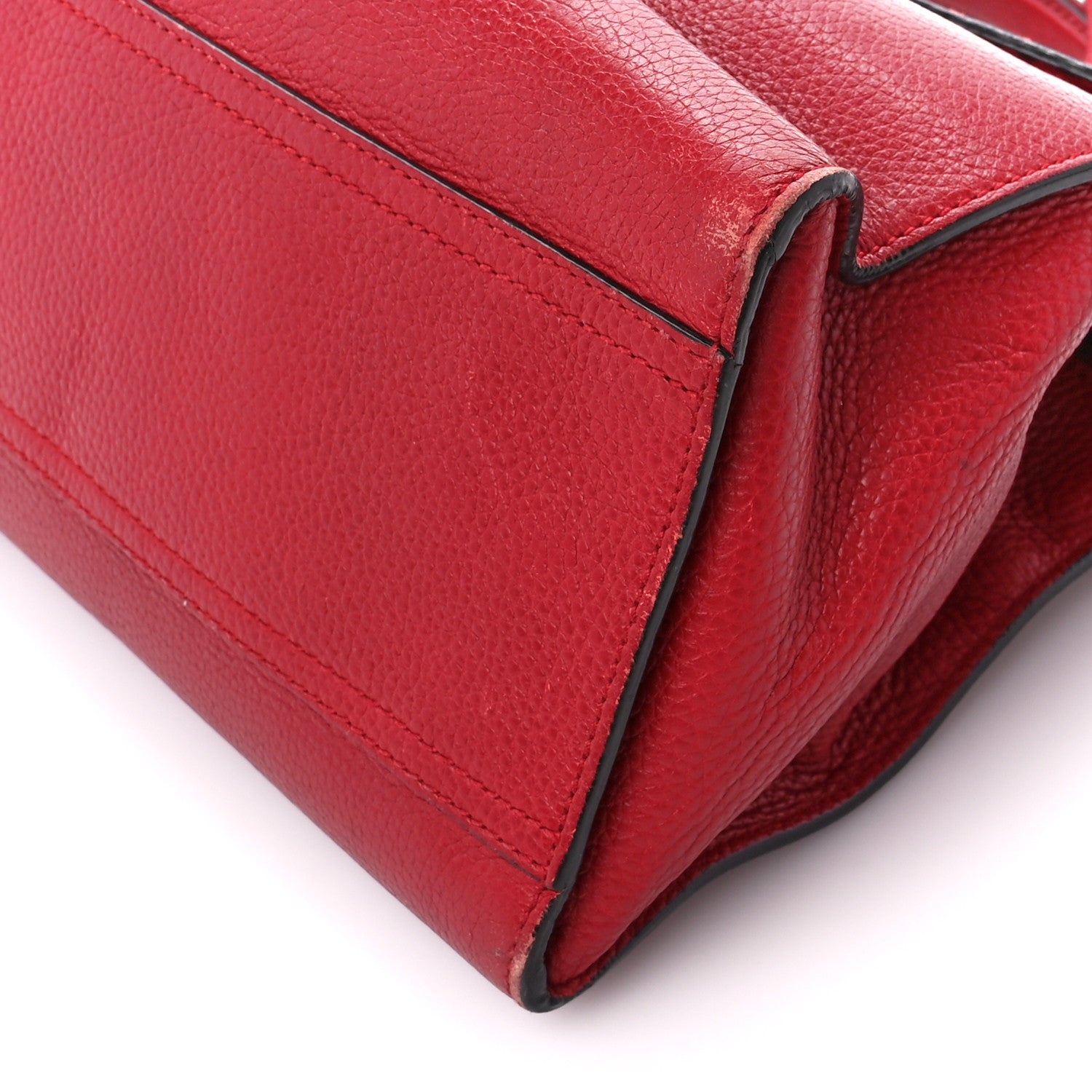 Gucci Calfskin Small GG Marmont Top Handle Bag Vulcanic Red 12 of 14