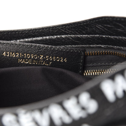 Balenciaga Agneau Classic Hardware Graffiti All Over S City Black 10 of 11