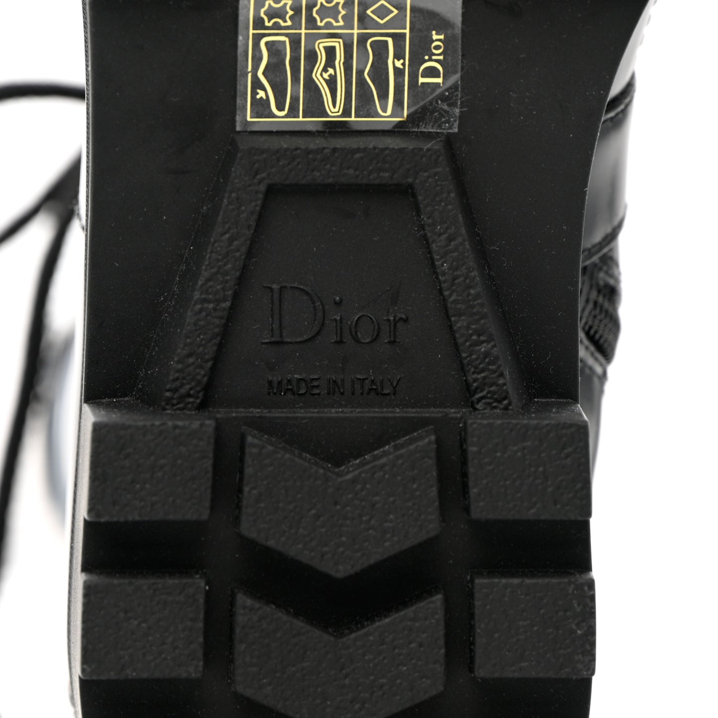 Brushed Calfskin Rubber Dioriron Boots 38 Black