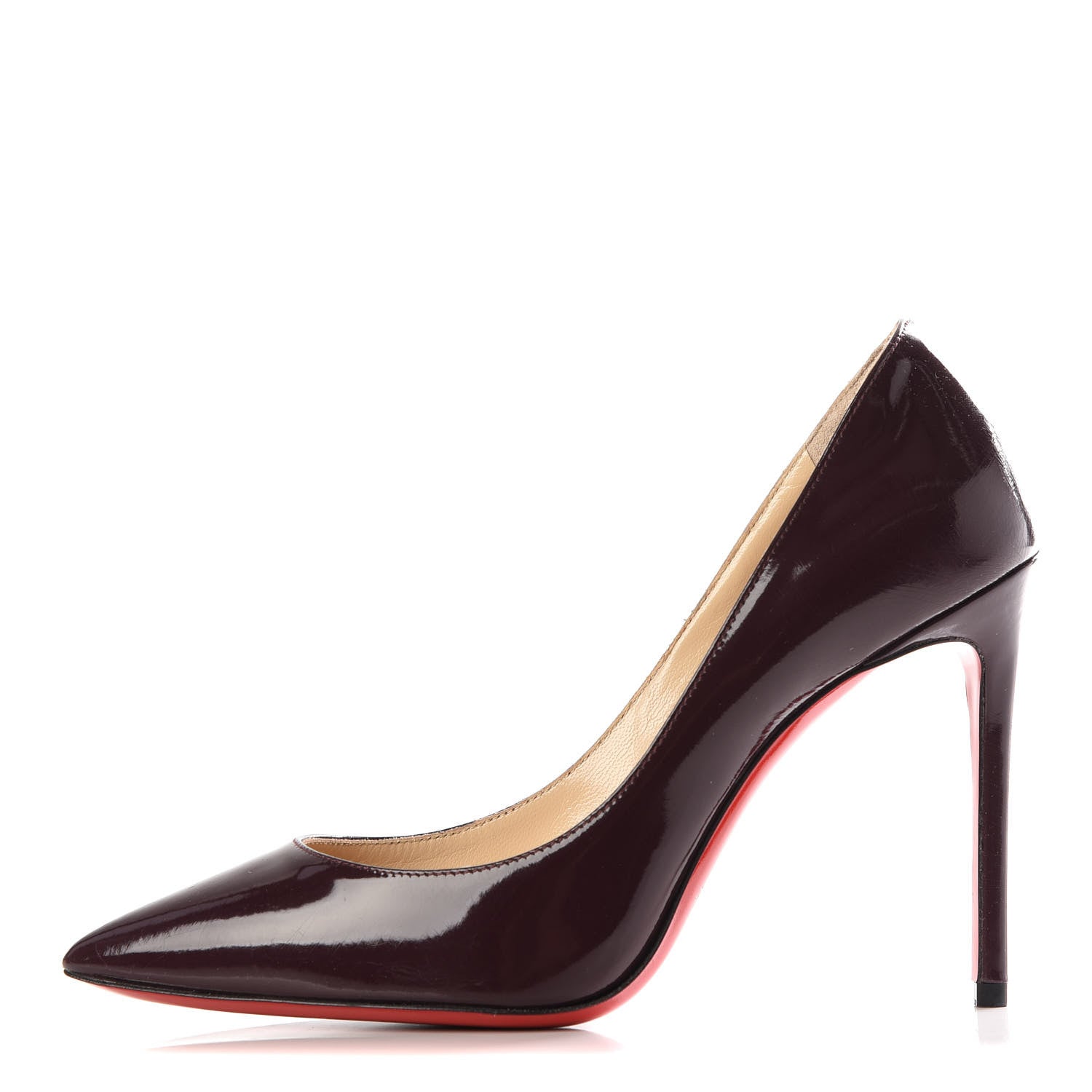 Christian Louboutin Patent Pigalle 100 Pumps 38 Burgundy 1 of 9