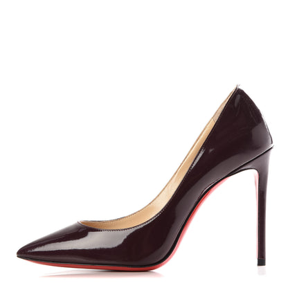 Christian Louboutin Patent Pigalle 100 Pumps 38 Burgundy 1 of 9
