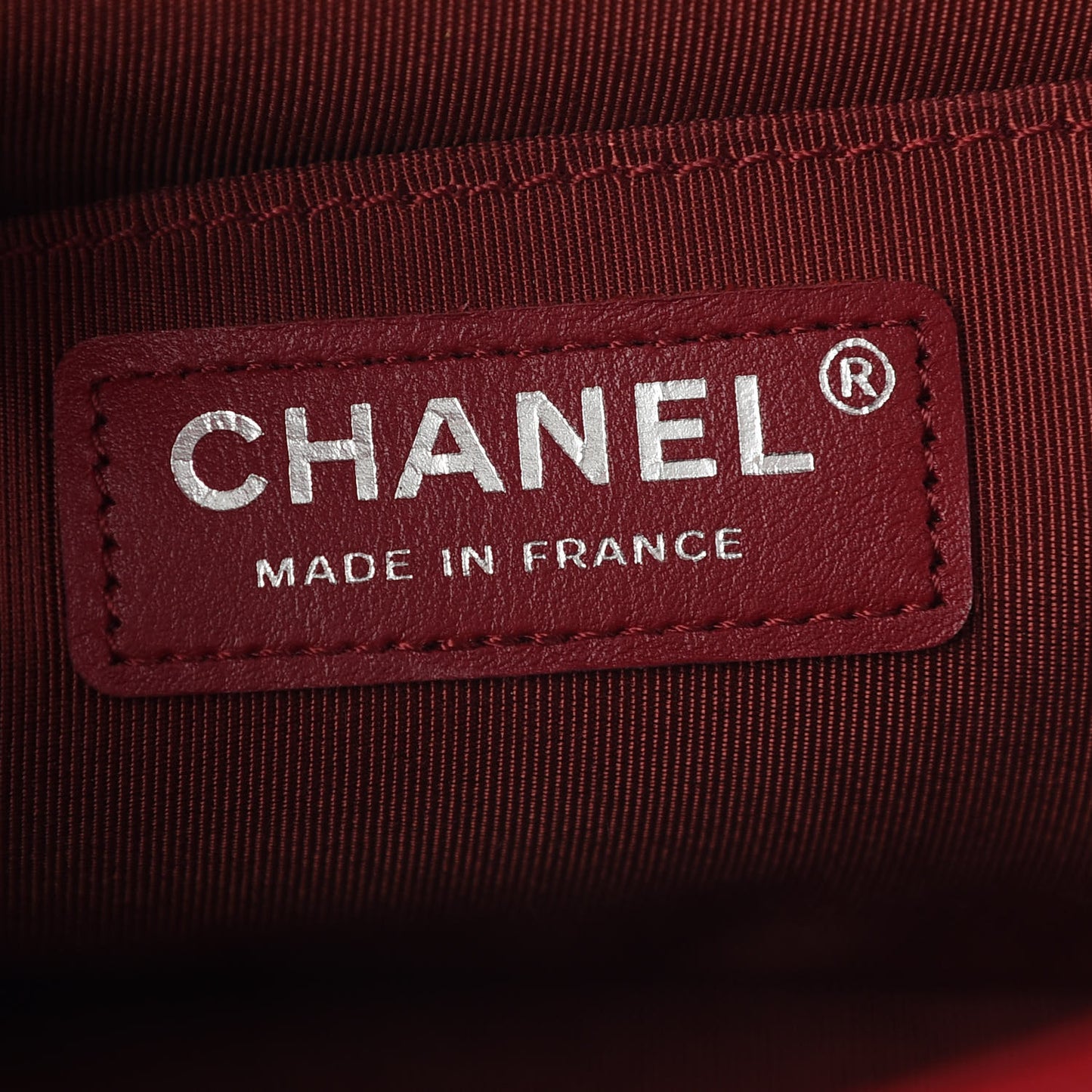 Calfskin Chevron Quilted Medium Boy Flap Dark Red