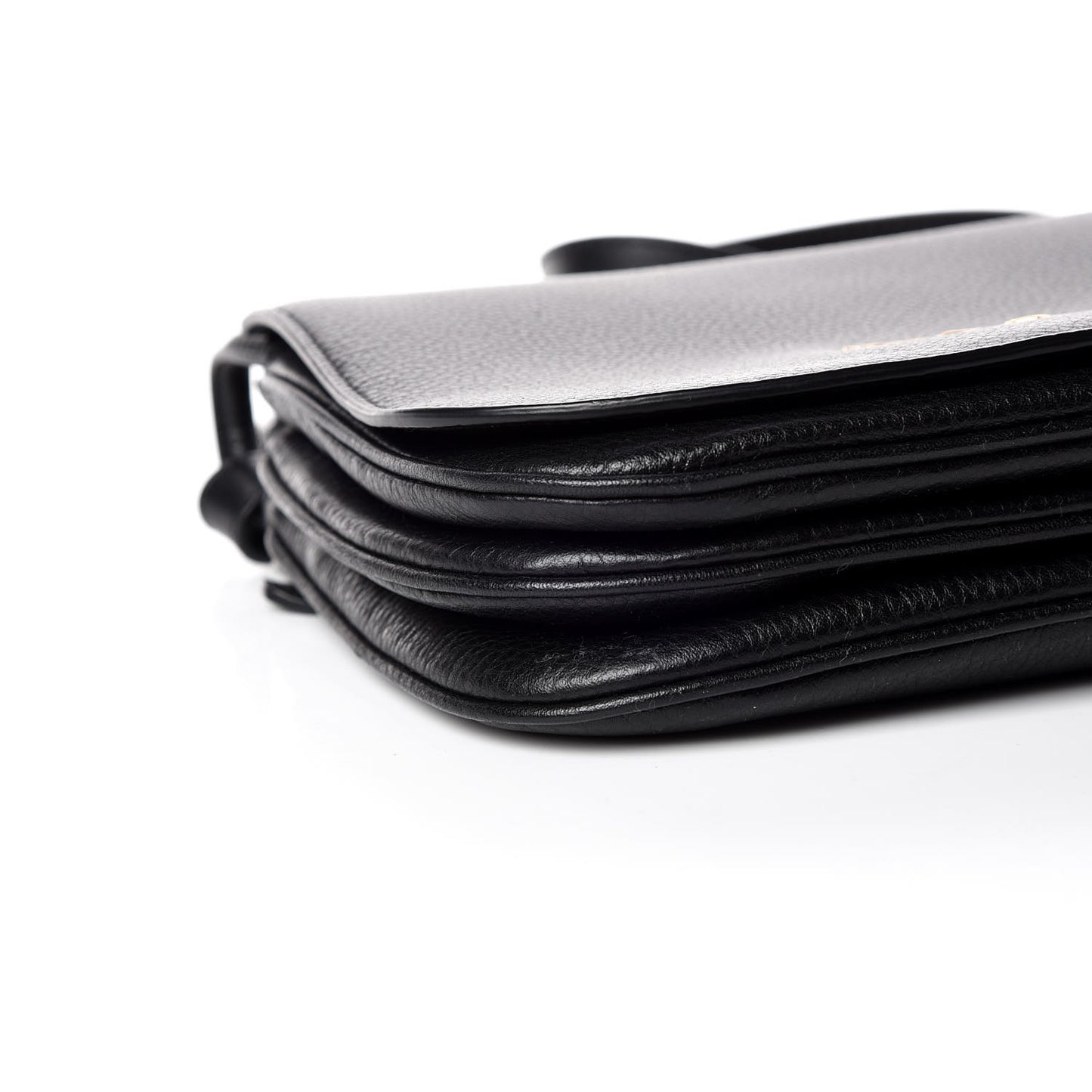 Vitello Daino Saddle Bag Black