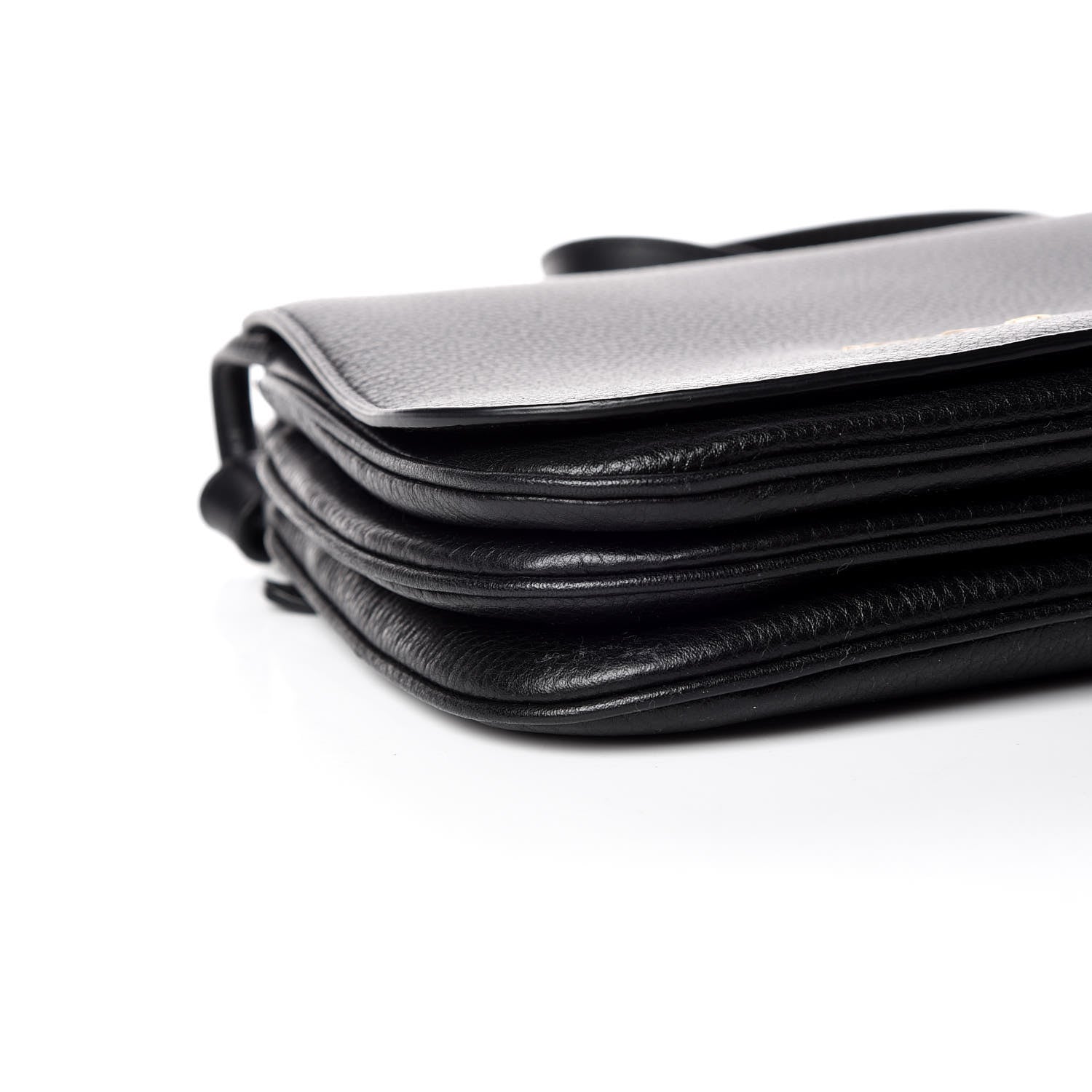 Prada Vitello Daino Saddle Bag Black 5 of 9