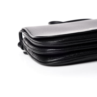 Prada Vitello Daino Saddle Bag Black 5 of 9
