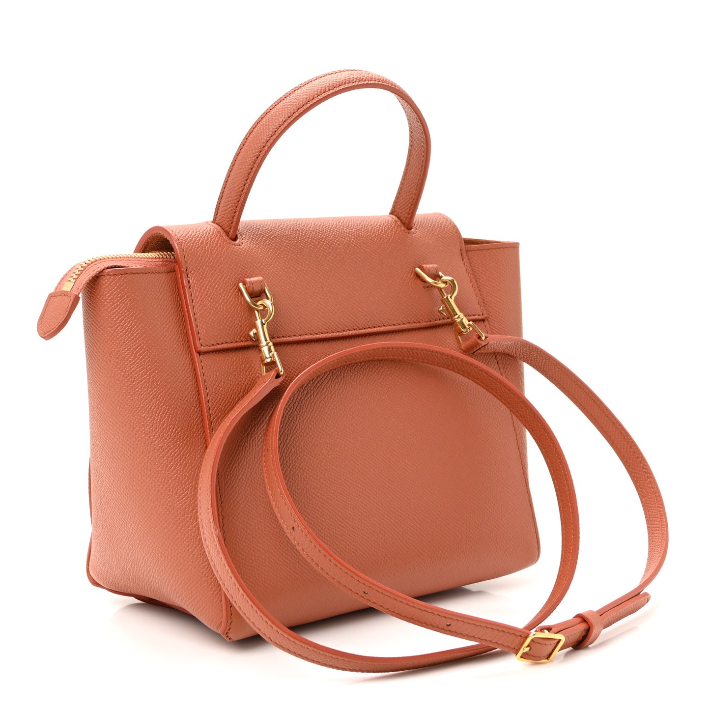 Grained Calfskin Nano Belt Bag Terracotta