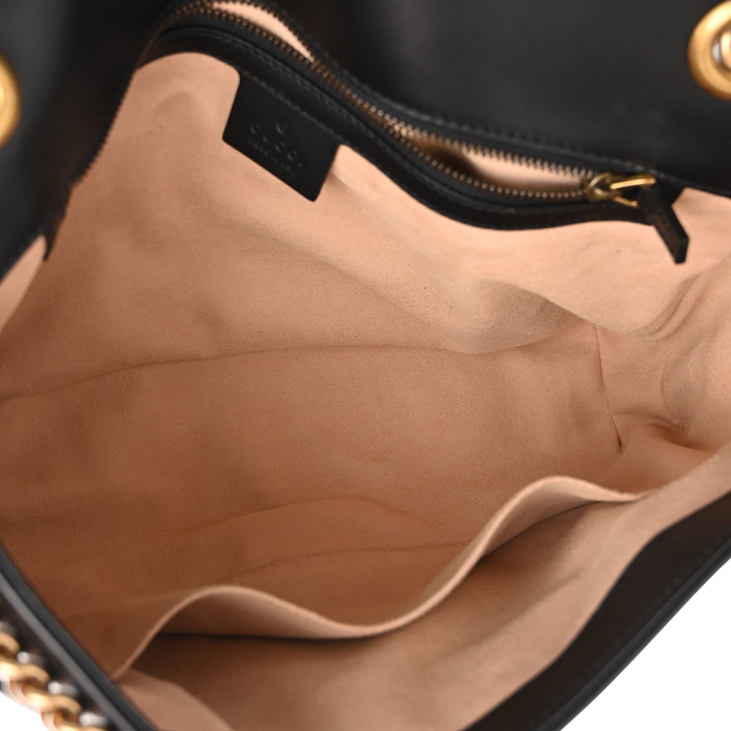 Gucci Calfskin Matelasse Medium GG Marmont Shoulder Bag Black 5 of 10