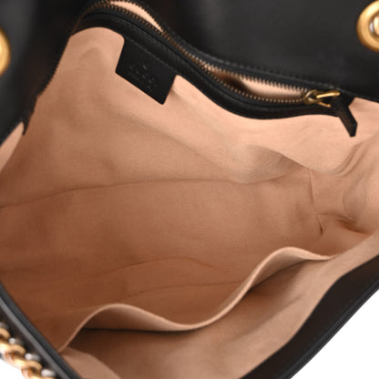 Gucci Calfskin Matelasse Medium GG Marmont Shoulder Bag Black 5 of 10