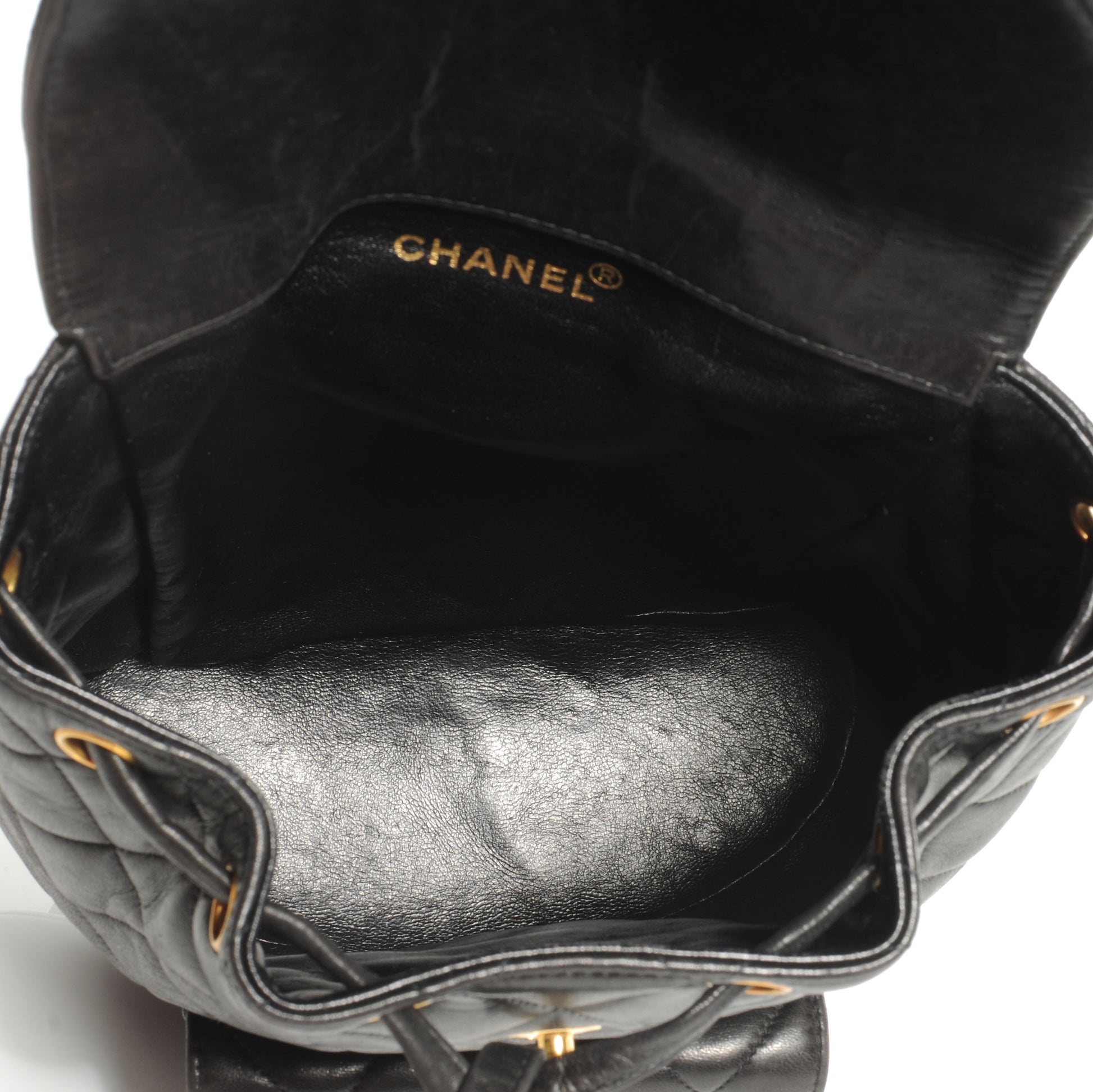 Chanel Lambskin Quilted Backpack Black 5 of 7
