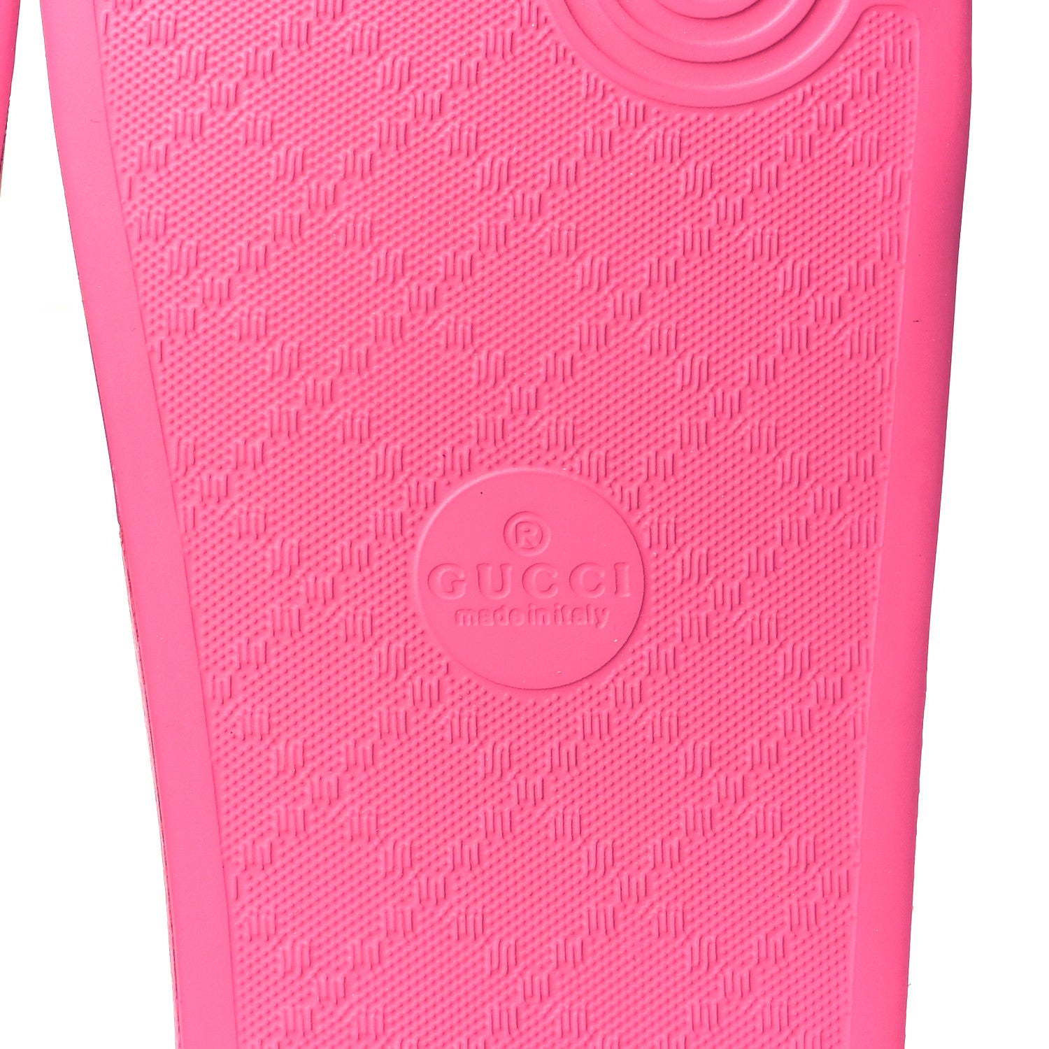 Gucci Rubber Womens Logo Slide Sandals 41 Fuchsia 6 of 9
