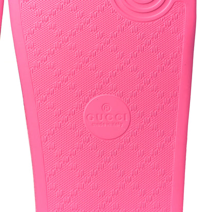Gucci Rubber Womens Logo Slide Sandals 41 Fuchsia 6 of 9