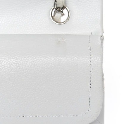 Chanel Caviar Quilted Medium Double Flap White 15 of 19