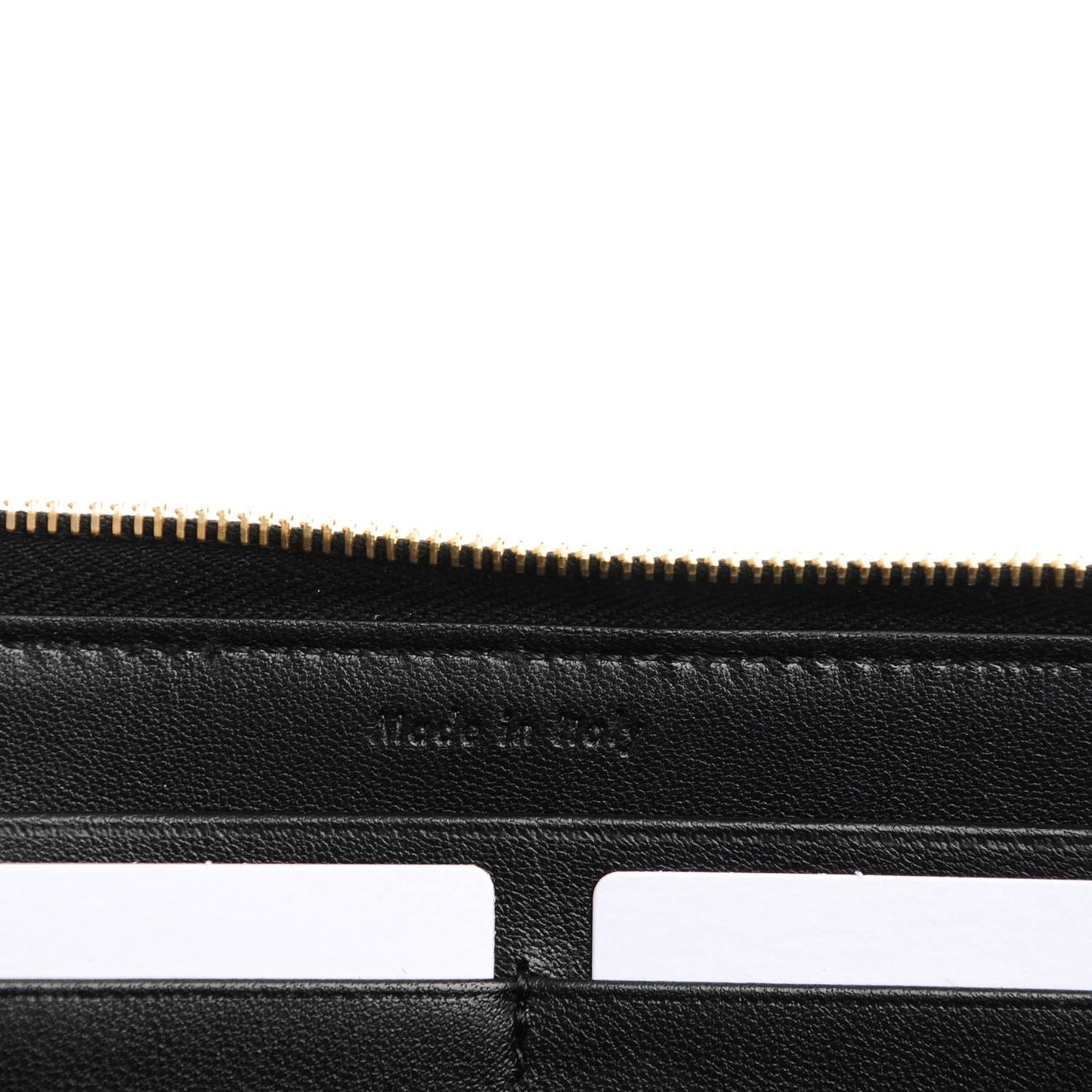 Lambskin Large Zip Around Multifunction Wallet Black