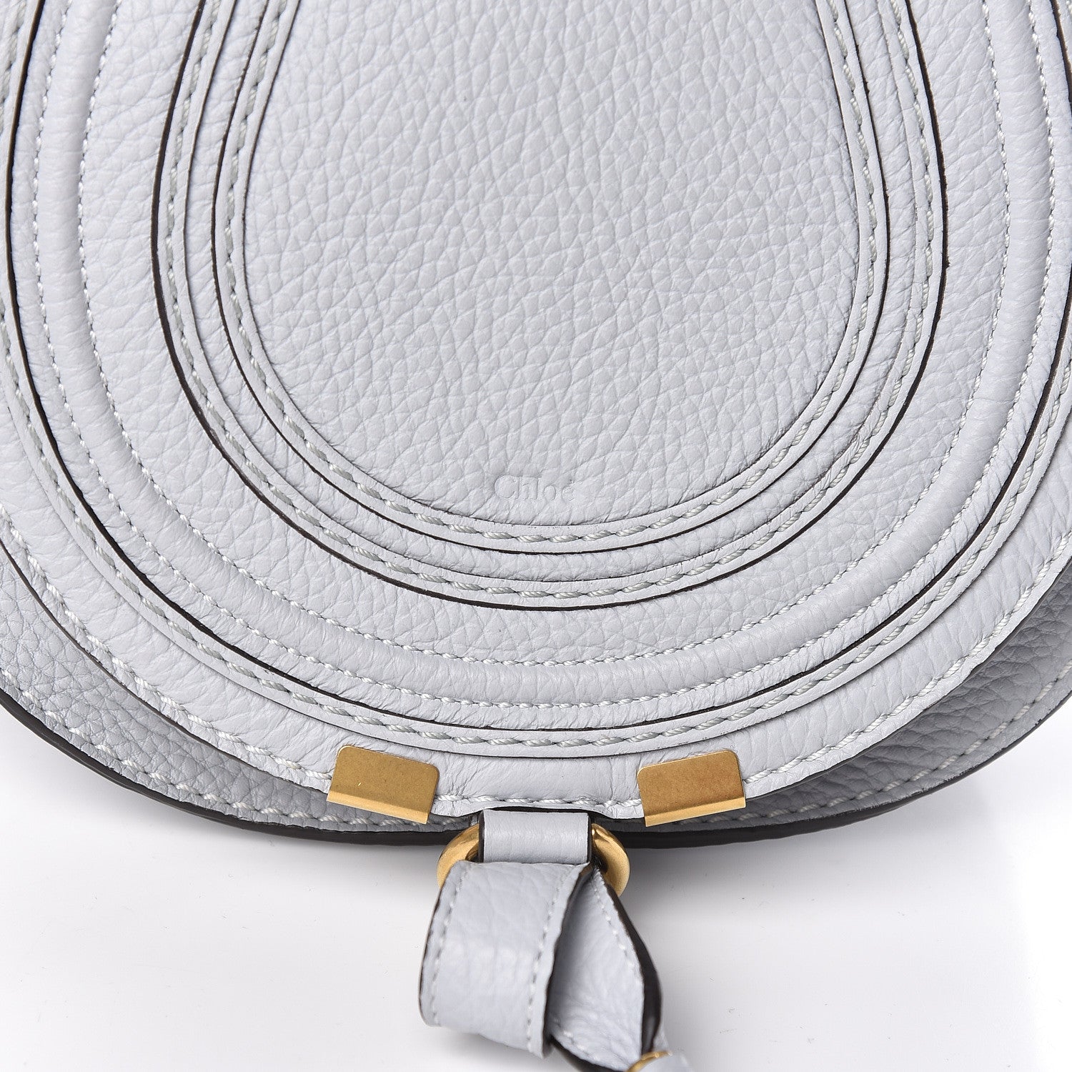 Chloe Calfskin Mini Marcie Round Crossbody Bag Airy Grey 10 of 10