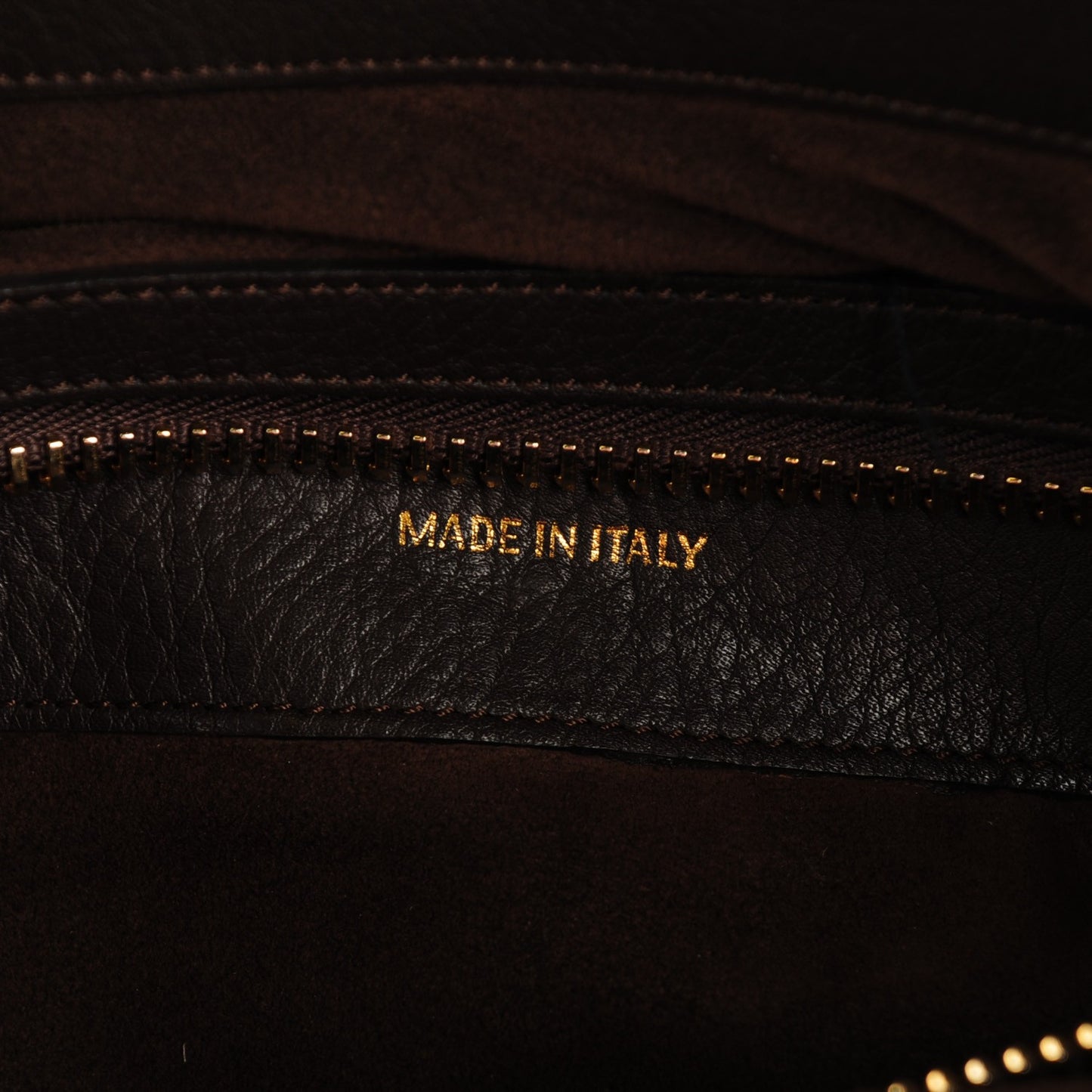 Calfskin Zipper Strap Hobo Brown