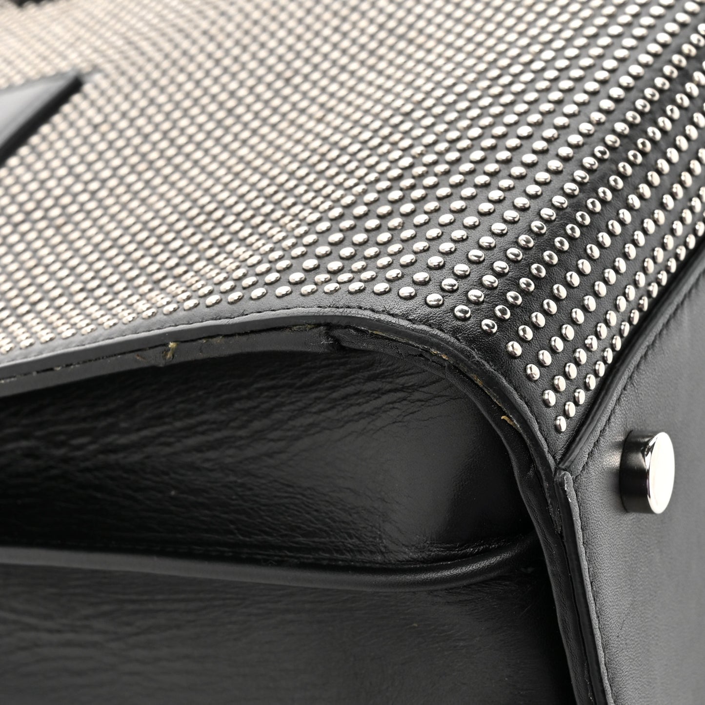 Calfskin Studded Small Sac De Jour Black