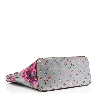 Louis Vuitton Metallic Monogram LV Garden Neverfull MM Silver 5 of 9