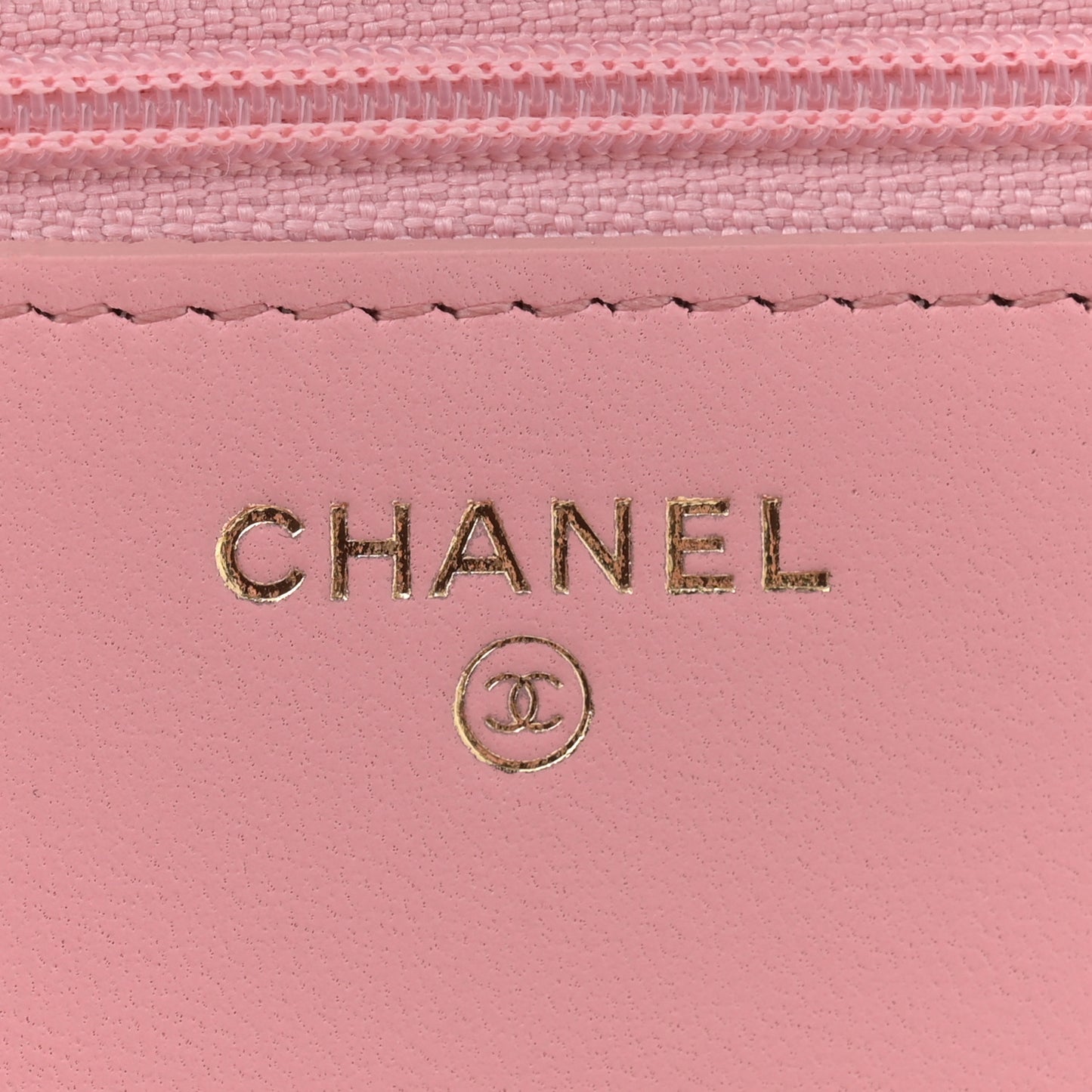 Lambskin Quilted Trendy CC Wallet On Chain WOC Pink