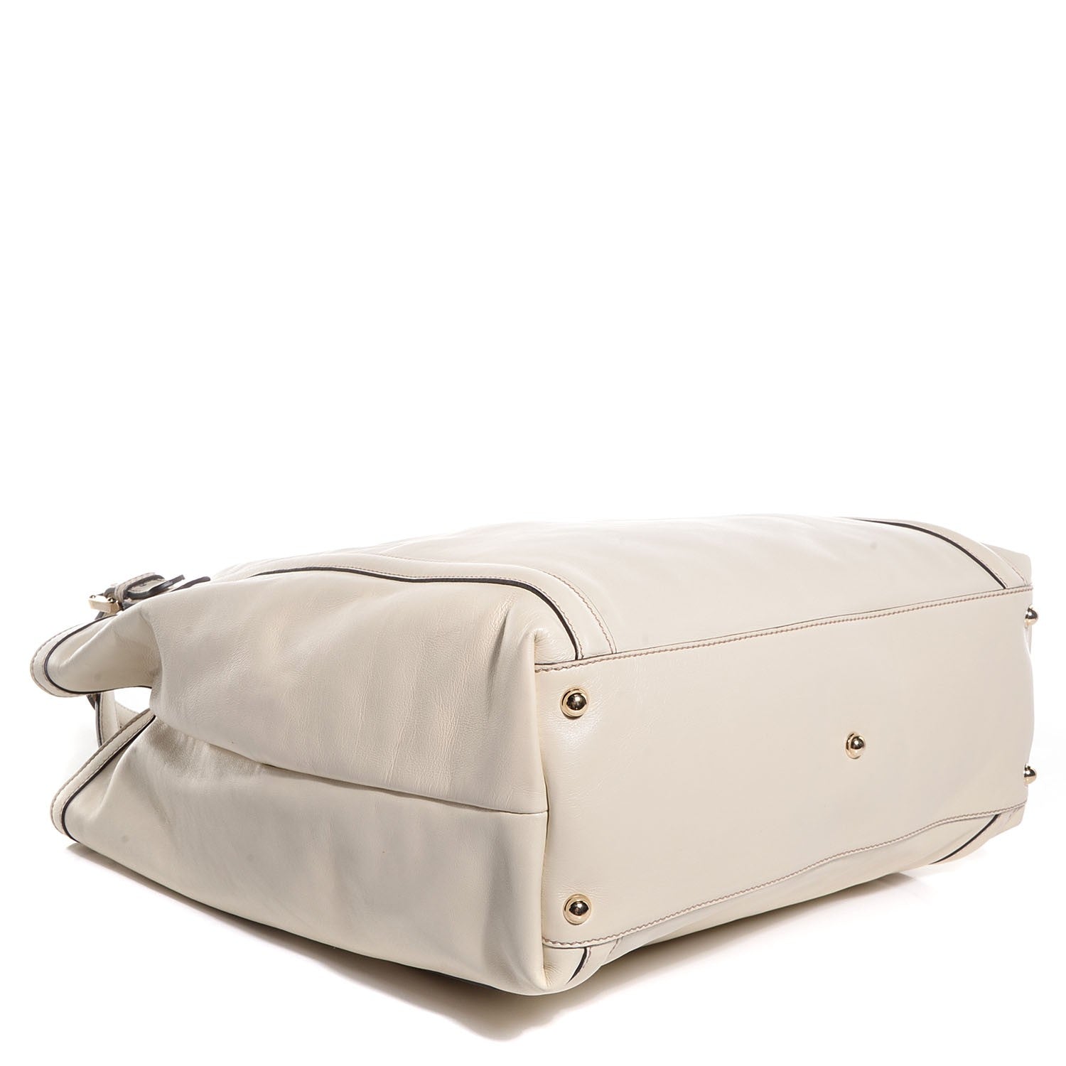 Gucci Leather Web Large Britt Tote Off White 4 of 7