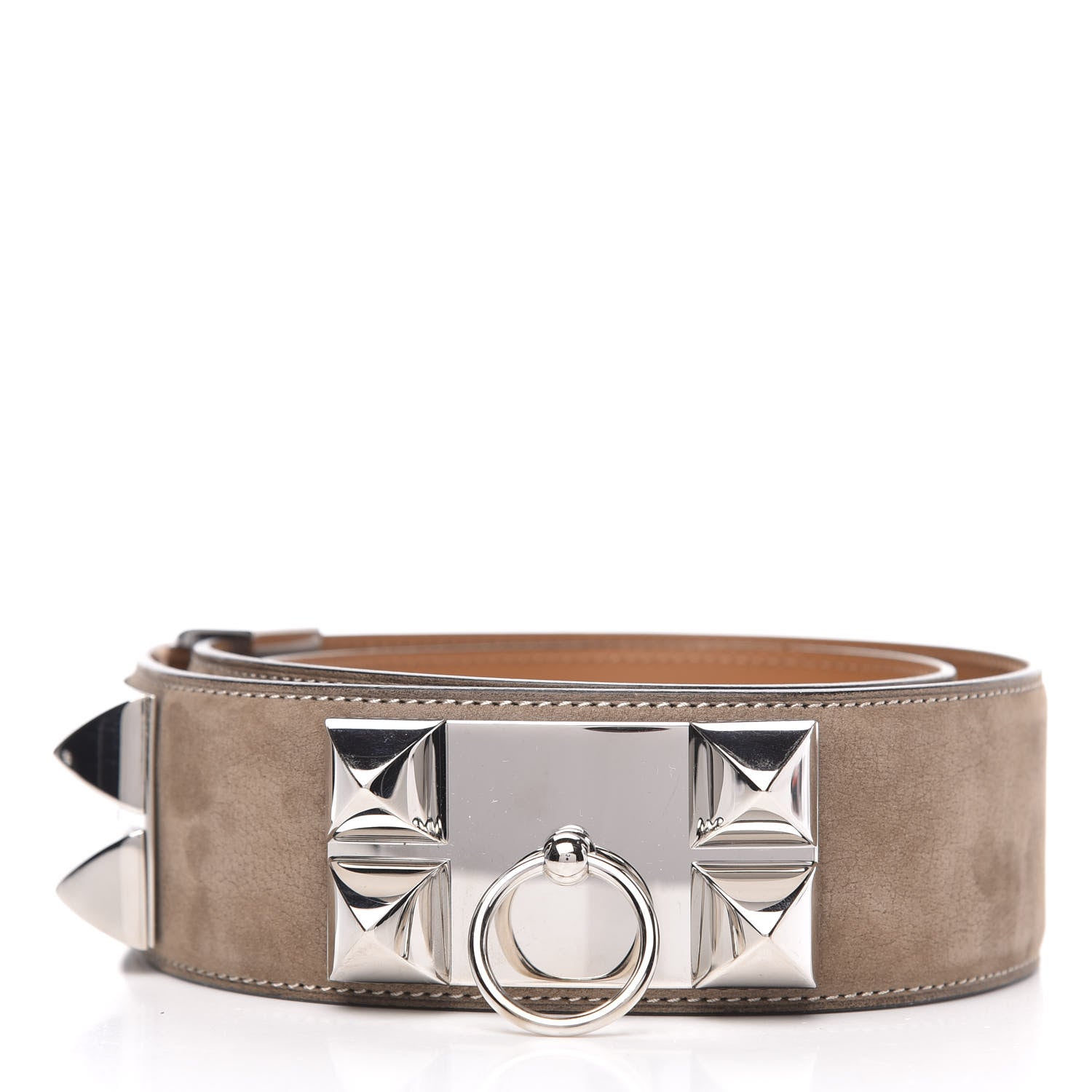 Hermes Taurillon Gaucho Collier De Chien CDC Belt 75 Muscade 2 of 5