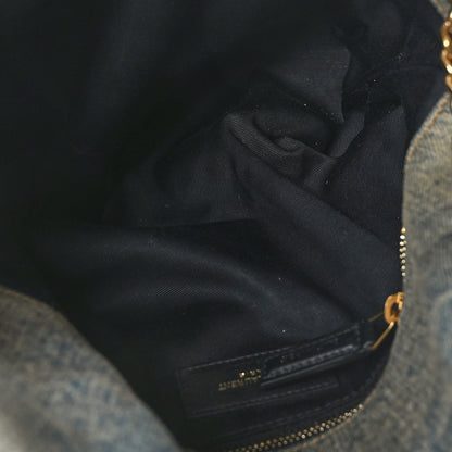 Saint Laurent Denim Quilted Small Loulou Puffer Monogram Chain Satchel Rodeo Blue 5 of 9