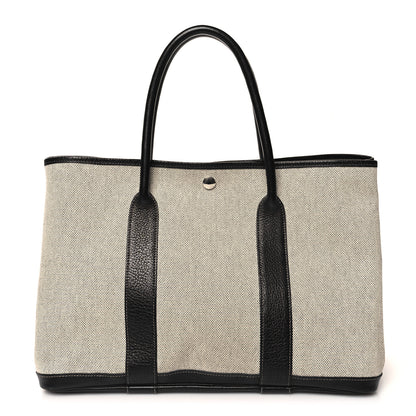 Hermes Toile Negonda Garden Party 36 MM Tote Black Ecru 1 of 9