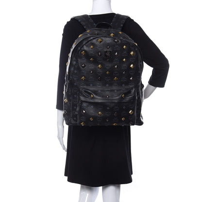 MCM Visetos Medium Studded Stark Backpack Black 2 of 13