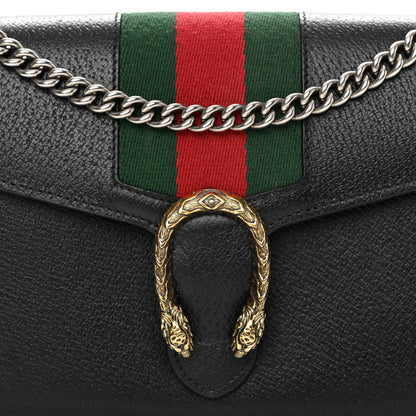 Gucci Calfskin Web Mini Dionysus Chain Wallet Black 8 of 10