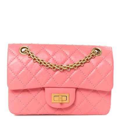 Chanel Aged Calfskin Quilted 2.55 Reissue Mini Flap Pink 1 of 12